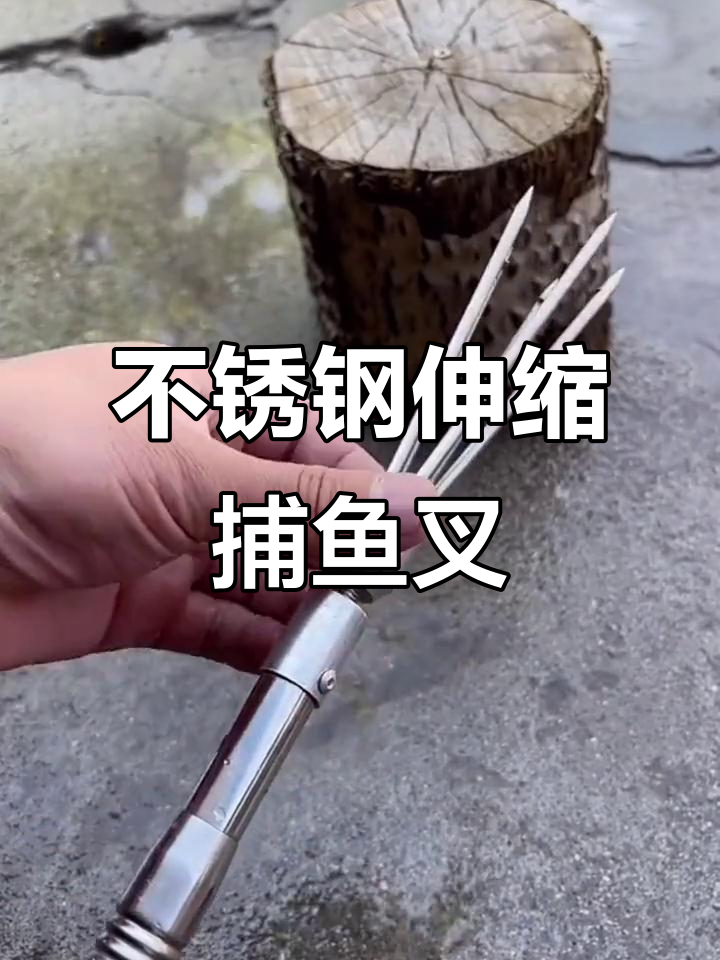 伸缩杆小鱼叉,轻松抓鱼!