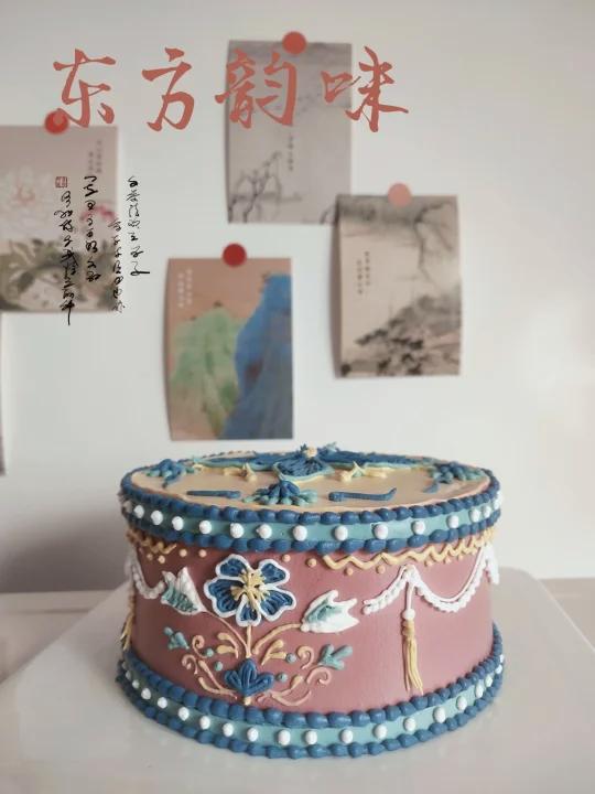 手绘复古蛋糕‖国风蛋糕‖氛围感蛋糕