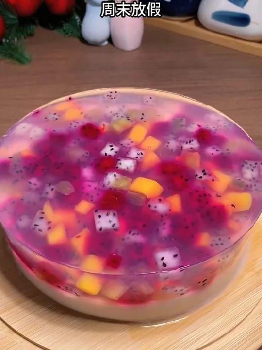 水果果冻蛋糕这样做好看又好吃