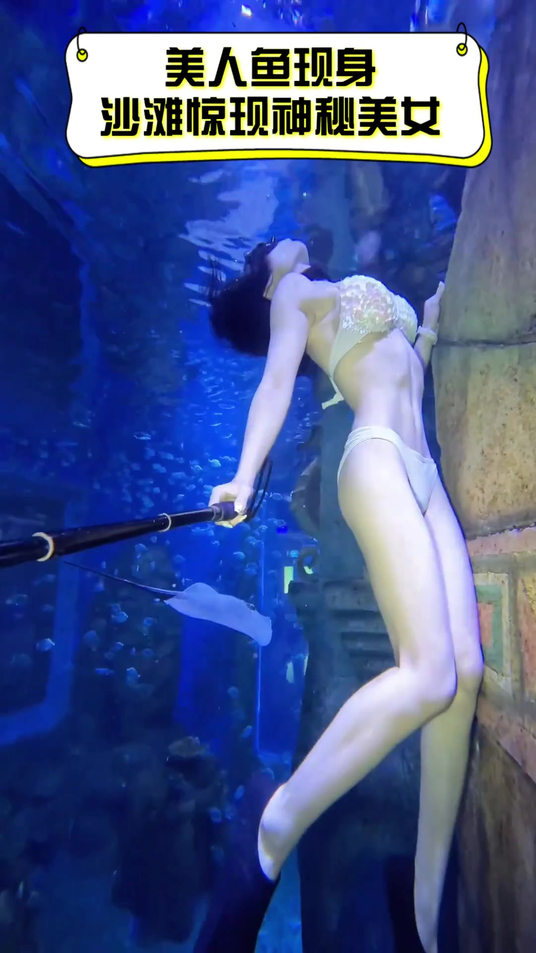 美人鱼现身,沙滩惊现神秘美女