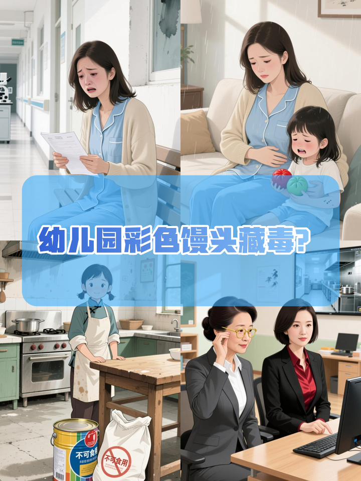 妈妈发现幼儿园彩色馒头有毒,揭露惊人真相!