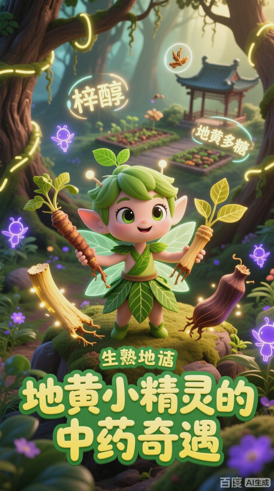 地黄卡通形象与功能介绍