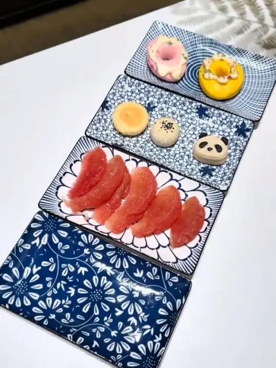 好精致的陶瓷盘啊！随便装点啥都好高级！餐具陶瓷盘餐具控寿司盘厨房好物A