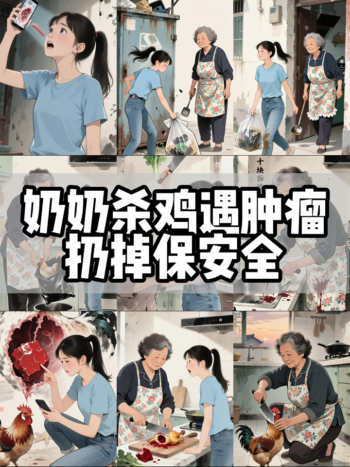 奶奶杀鸡发现体内有肿瘤，孙女：鸡最后没吃扔掉了，专业人士建议：长肿瘤鸡最好不要食