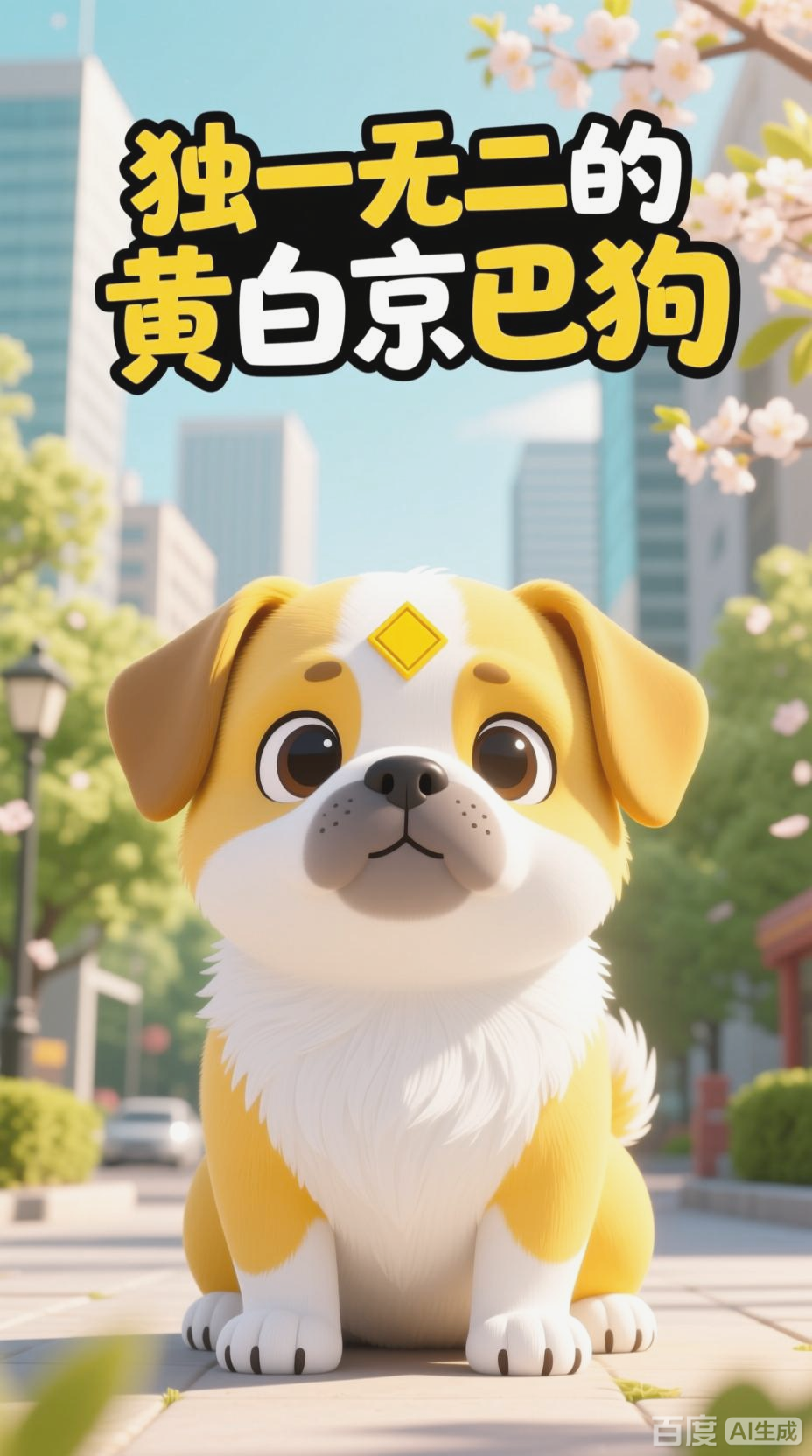 黄白京巴狗的独特外貌