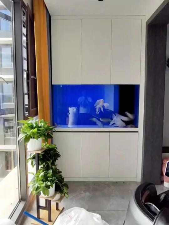 阳台鱼缸柜