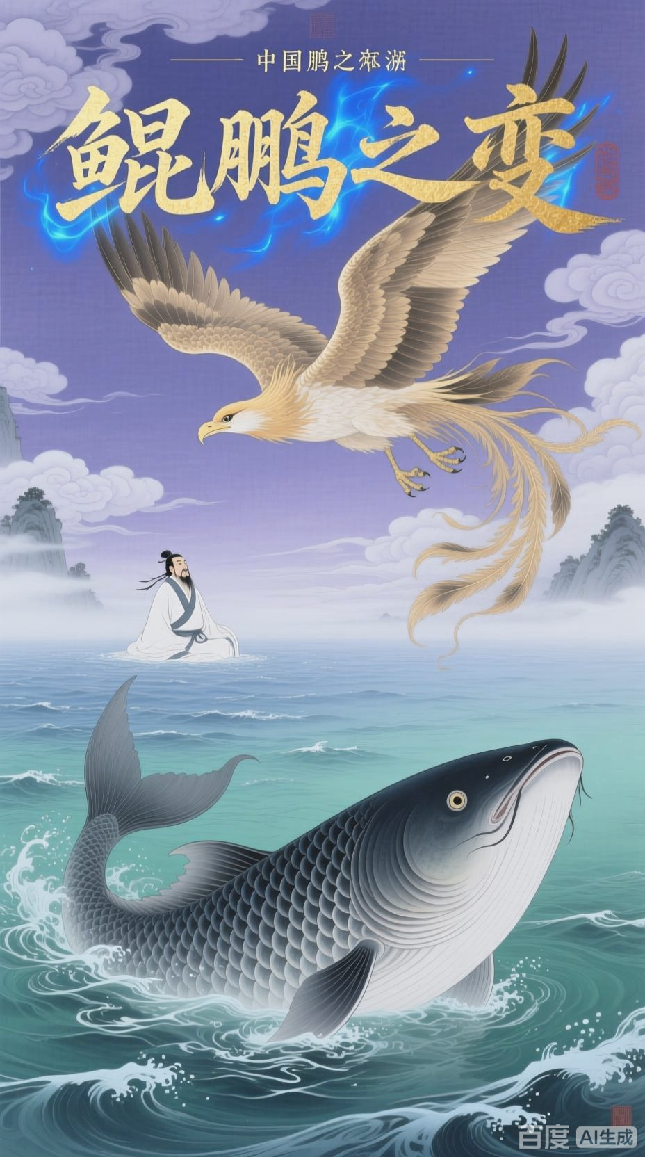 山海经神兽鲲鹏的奇幻之旅