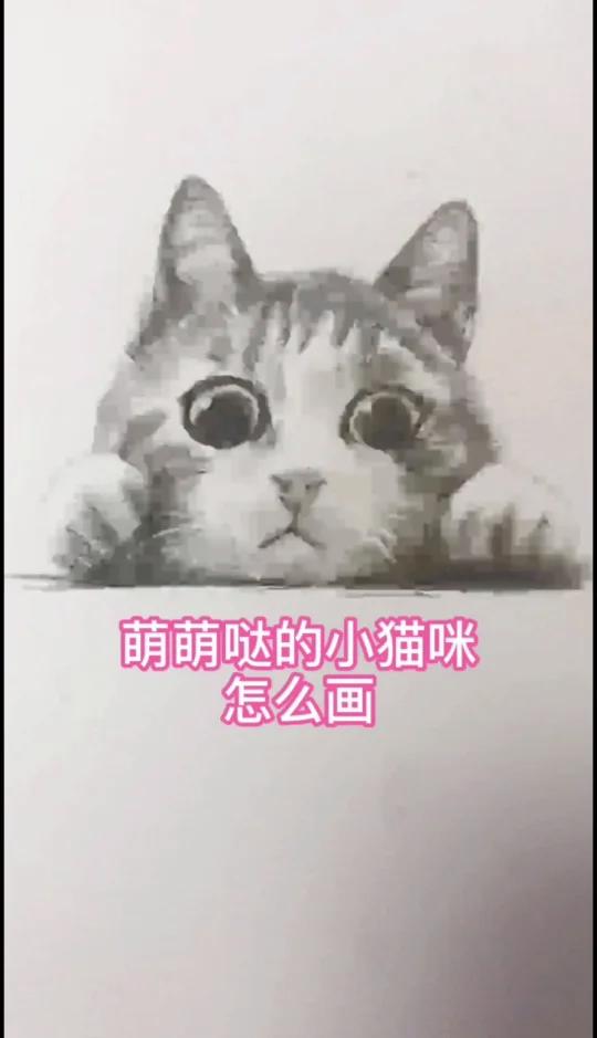 怎样用素描画一个萌萌哒的小猫咪
