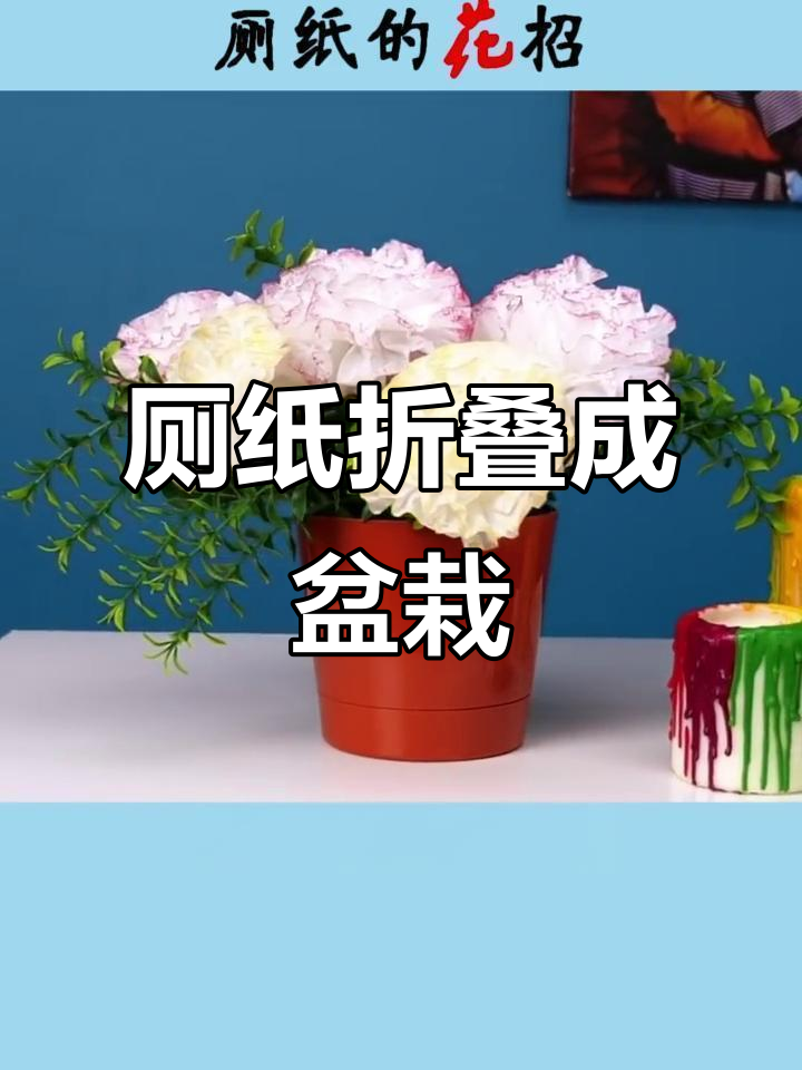 厕纸变盆景,简单步骤教你做富贵花开
