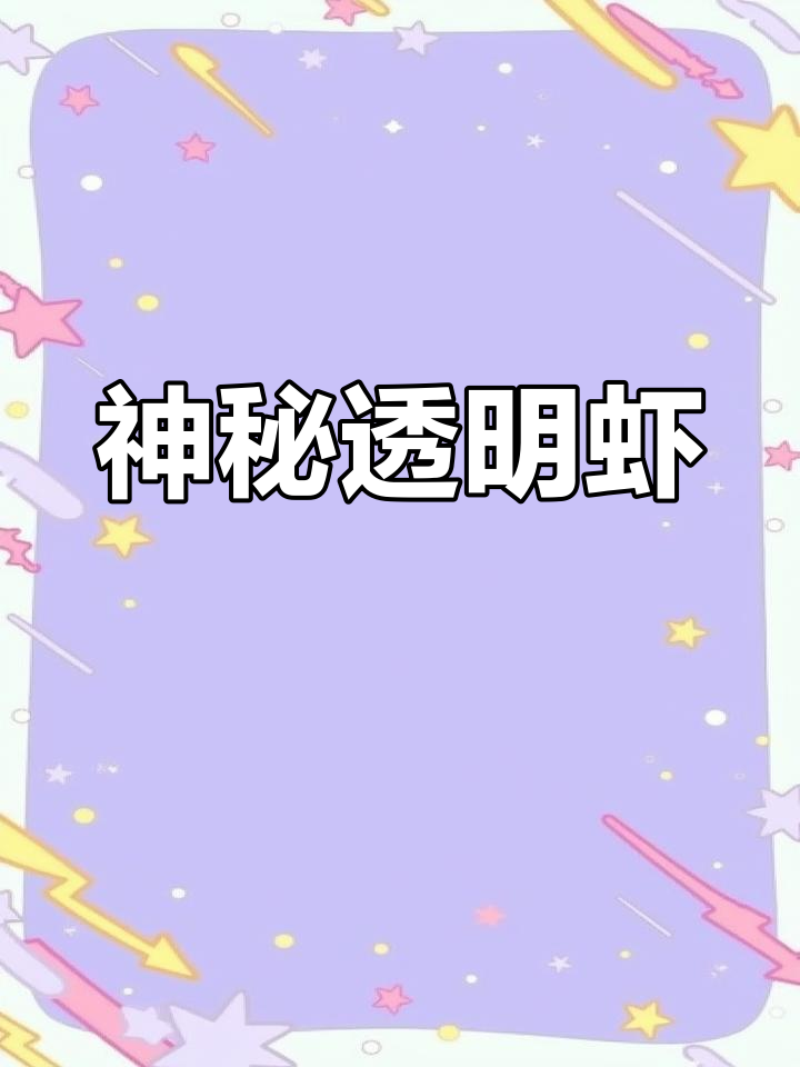 全身透明,只有内脏是橘黄色!这种虾太神奇了