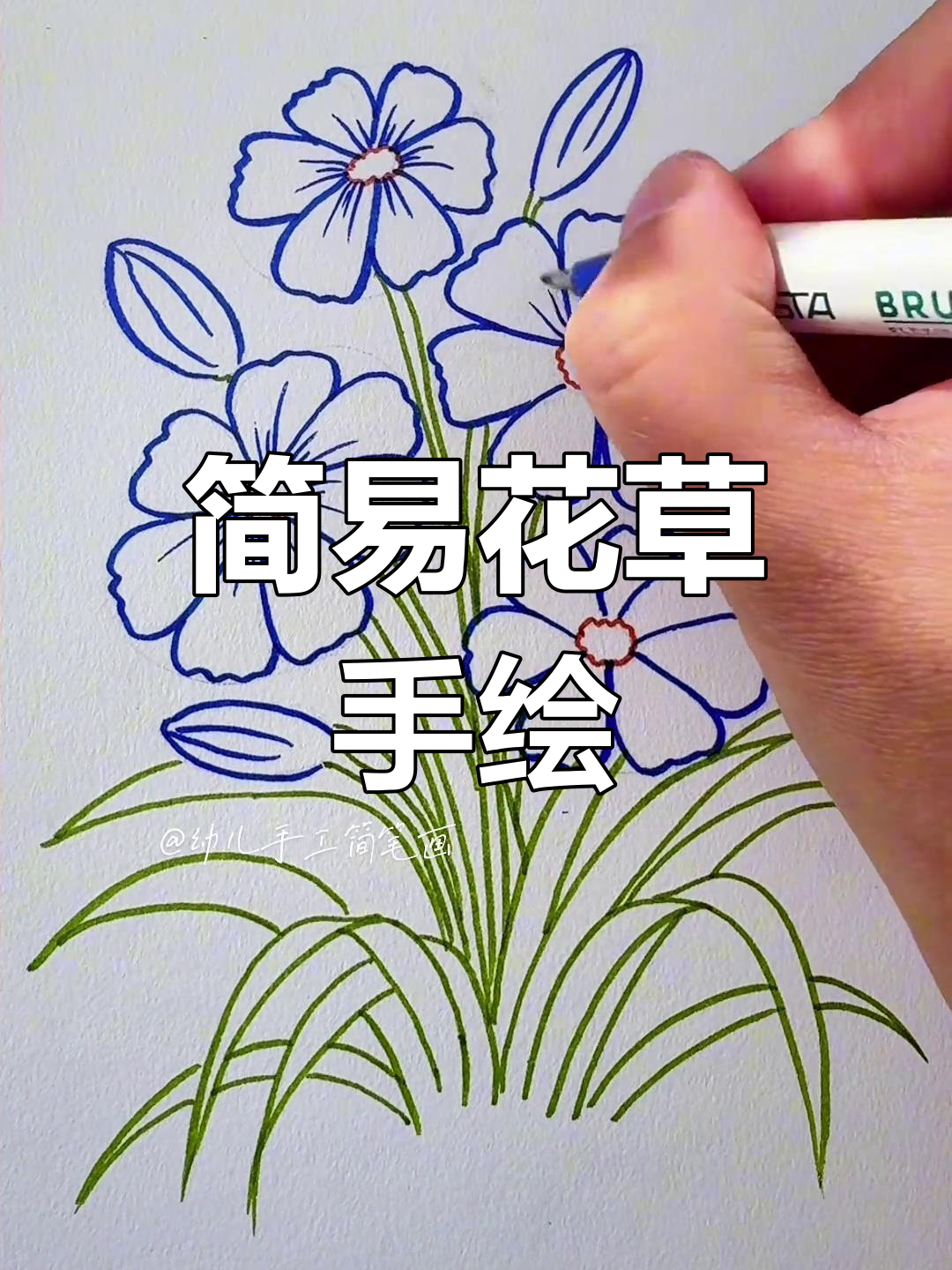 简单花朵画法,轻松画出美丽花瓣与花心
