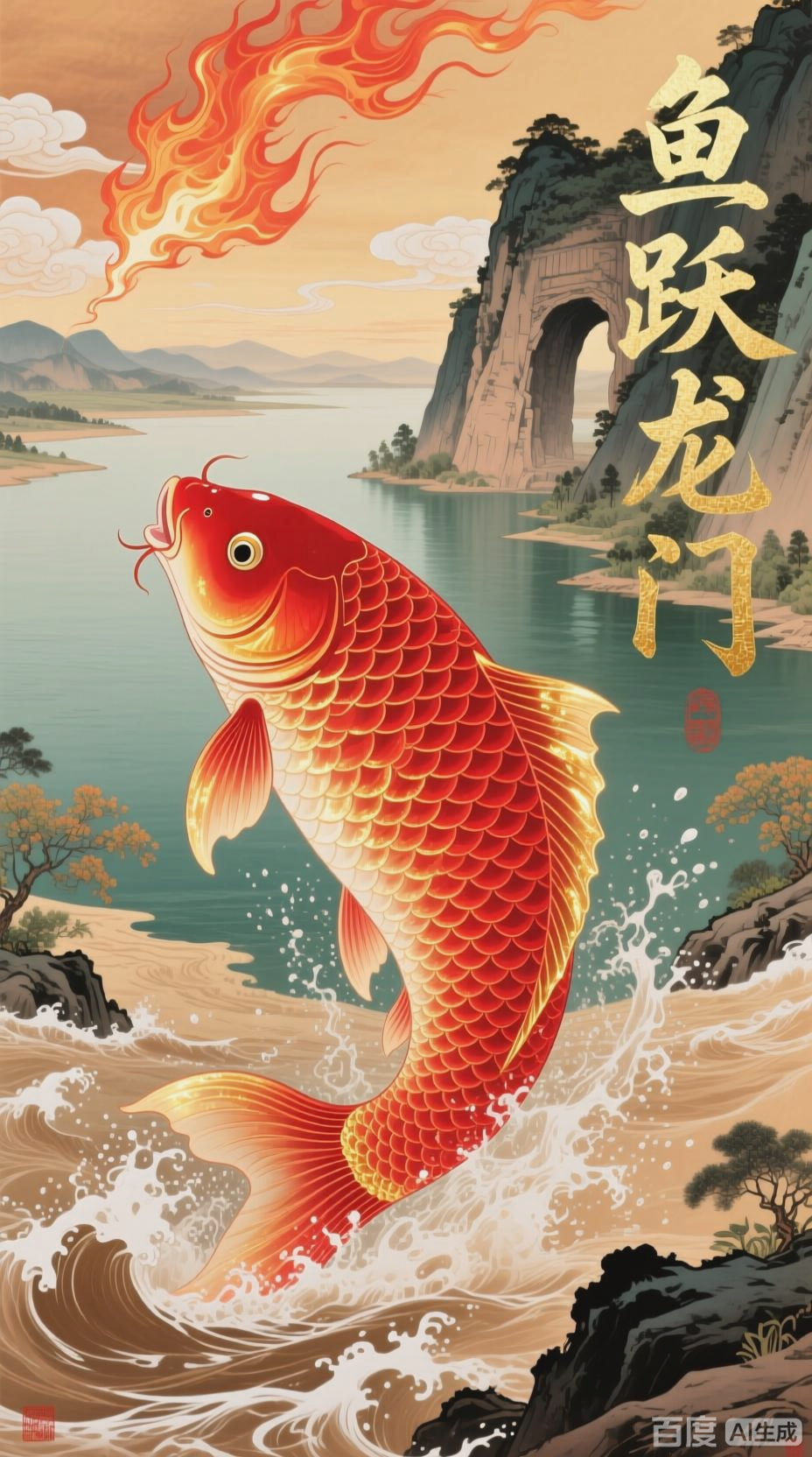 鲤鱼跃龙门，勇气化龙传