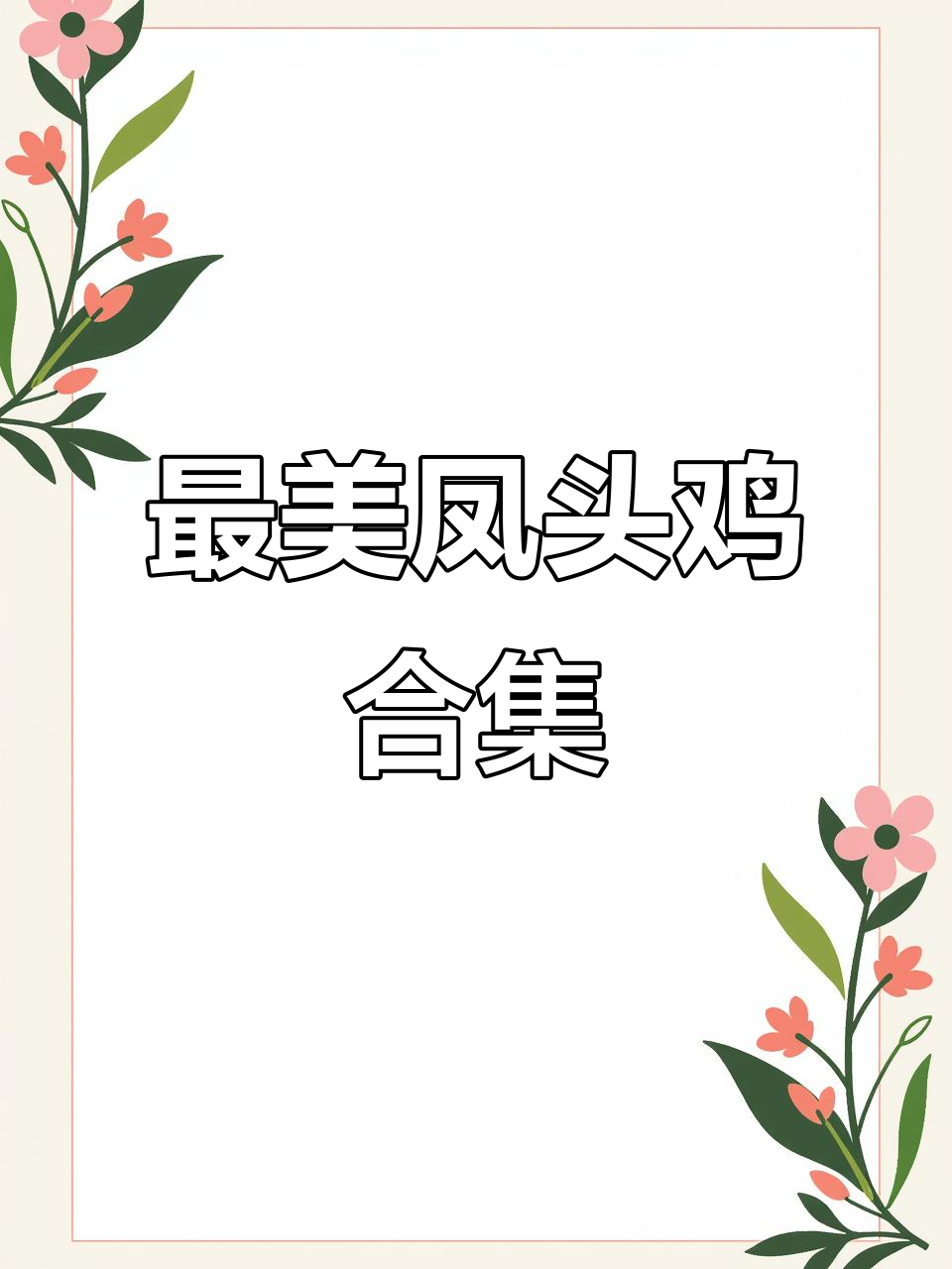 各种凤头鸡大比拼，哪个最美？