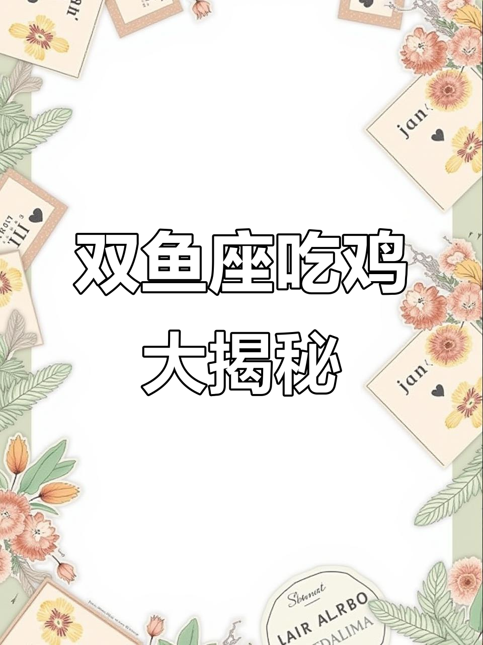 双鱼座吃鸡的奇葩操作,舔包、讽刺全都有