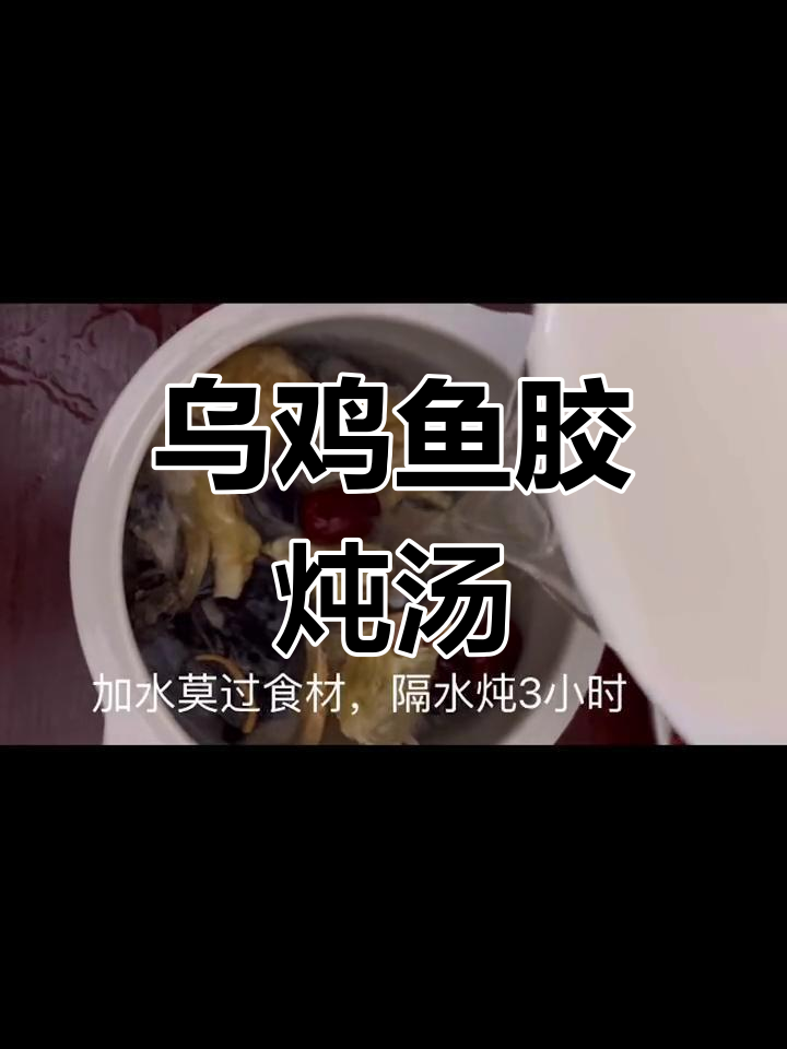 乌鸡与鱼胶的滋补炖汤,孕期营养加分