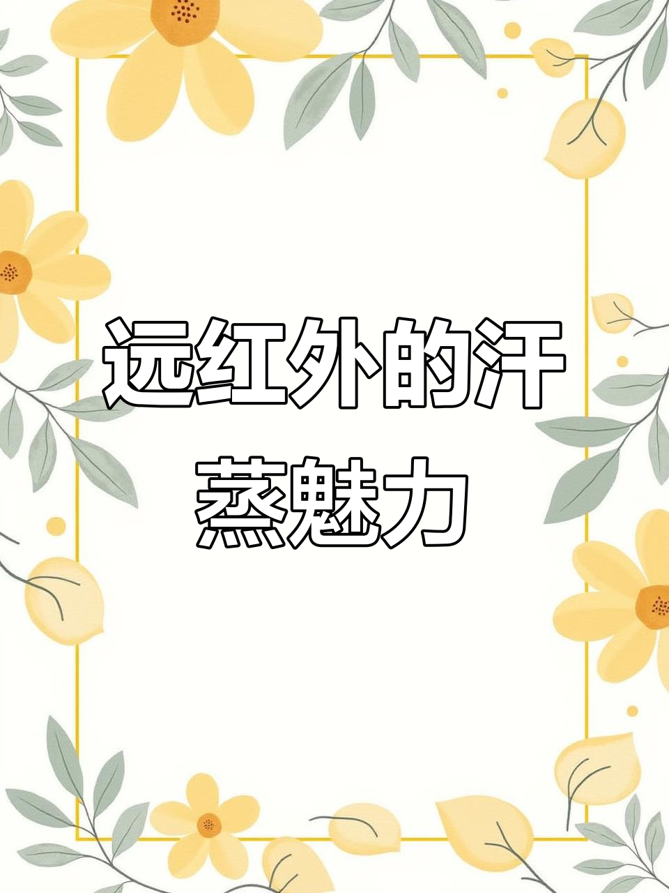 体验远红外线汗蒸房,放松身心享受健康SPA