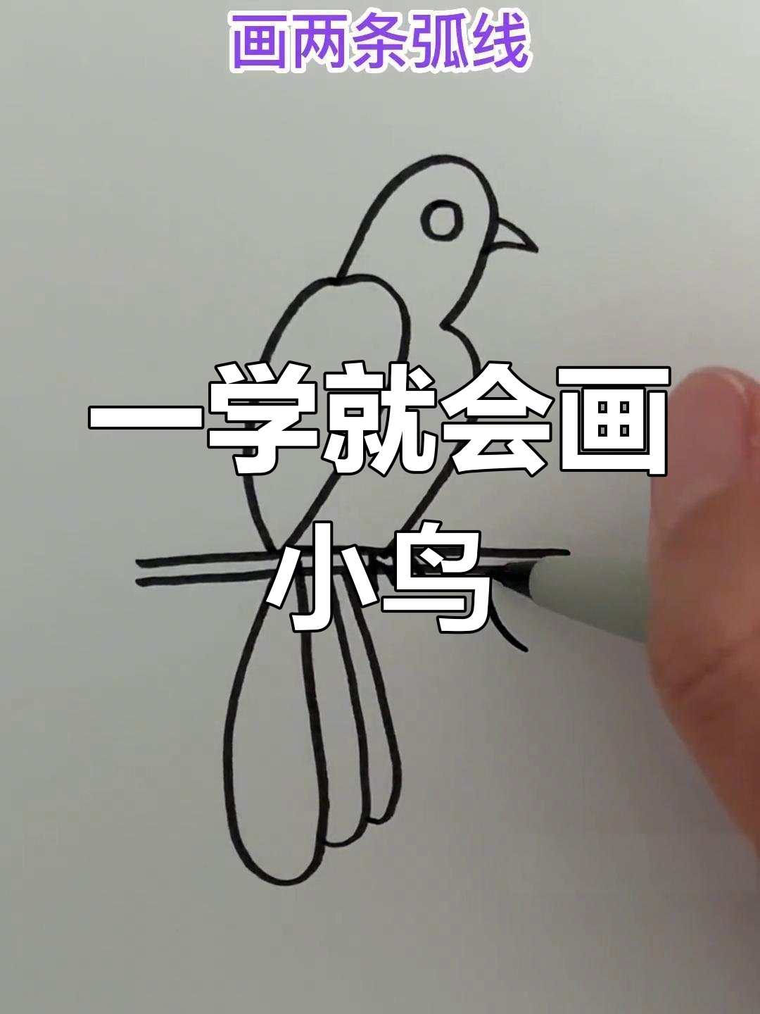 简单易学的儿童小鸟简笔画教程