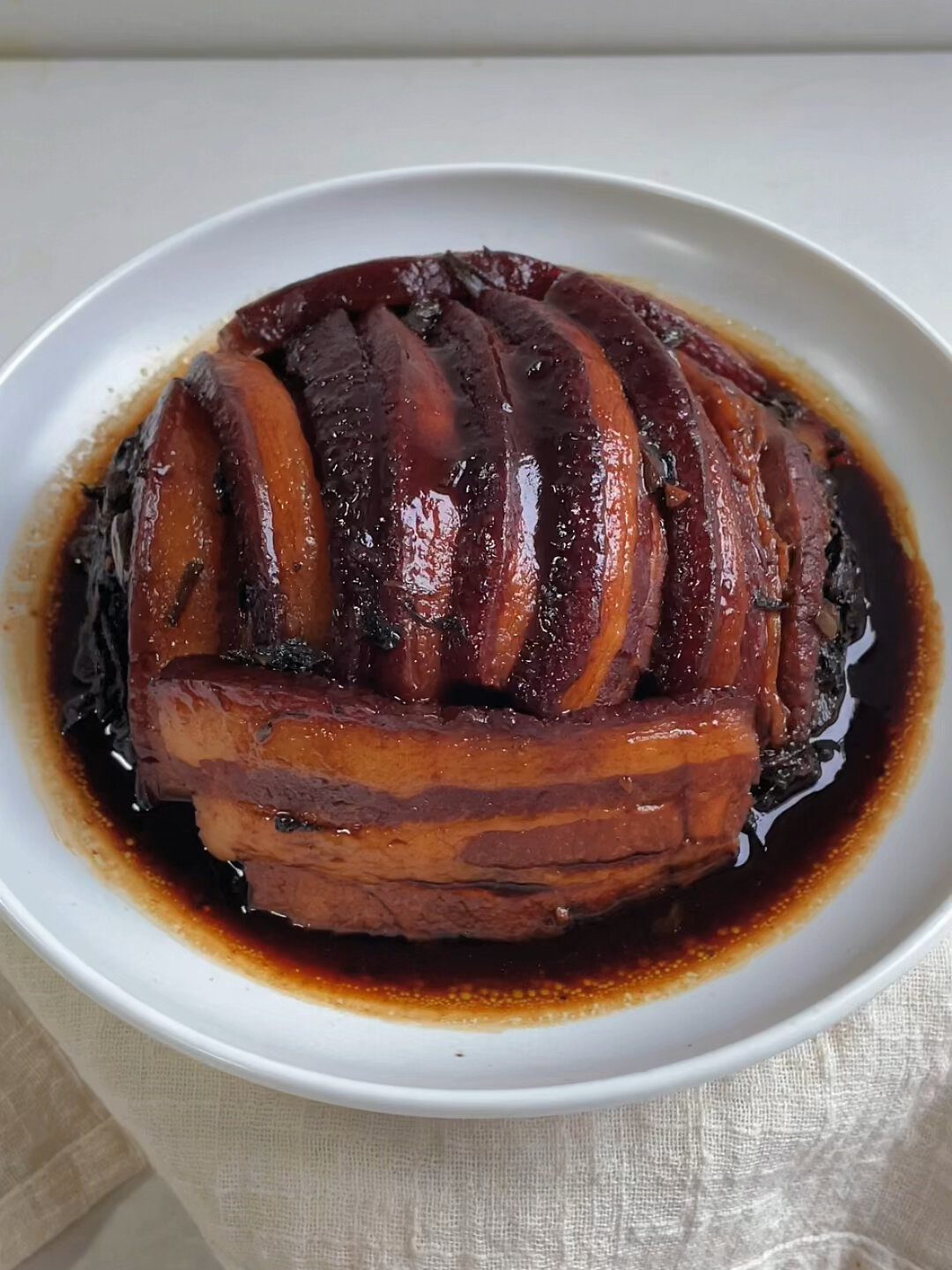 「简简厨房」在家怎么做出好吃的梅菜扣肉?