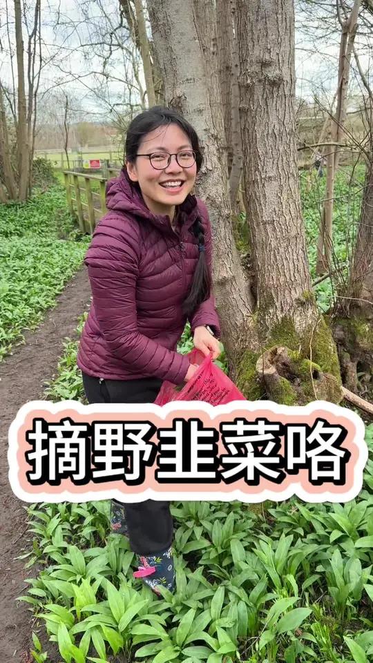 春天最开心的就是可以去摘野韭菜,我们每一年都会来,也只有这一个月可以吃到#海外生活 #跨国