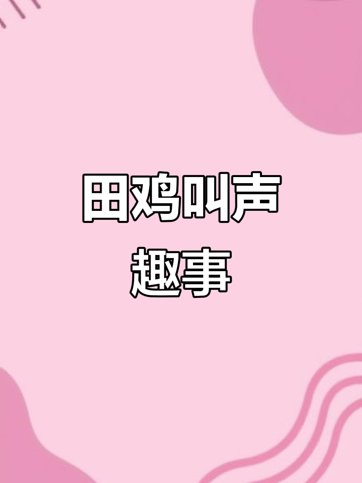 田鸡求偶叫声，爱鸟人士的趣味互动