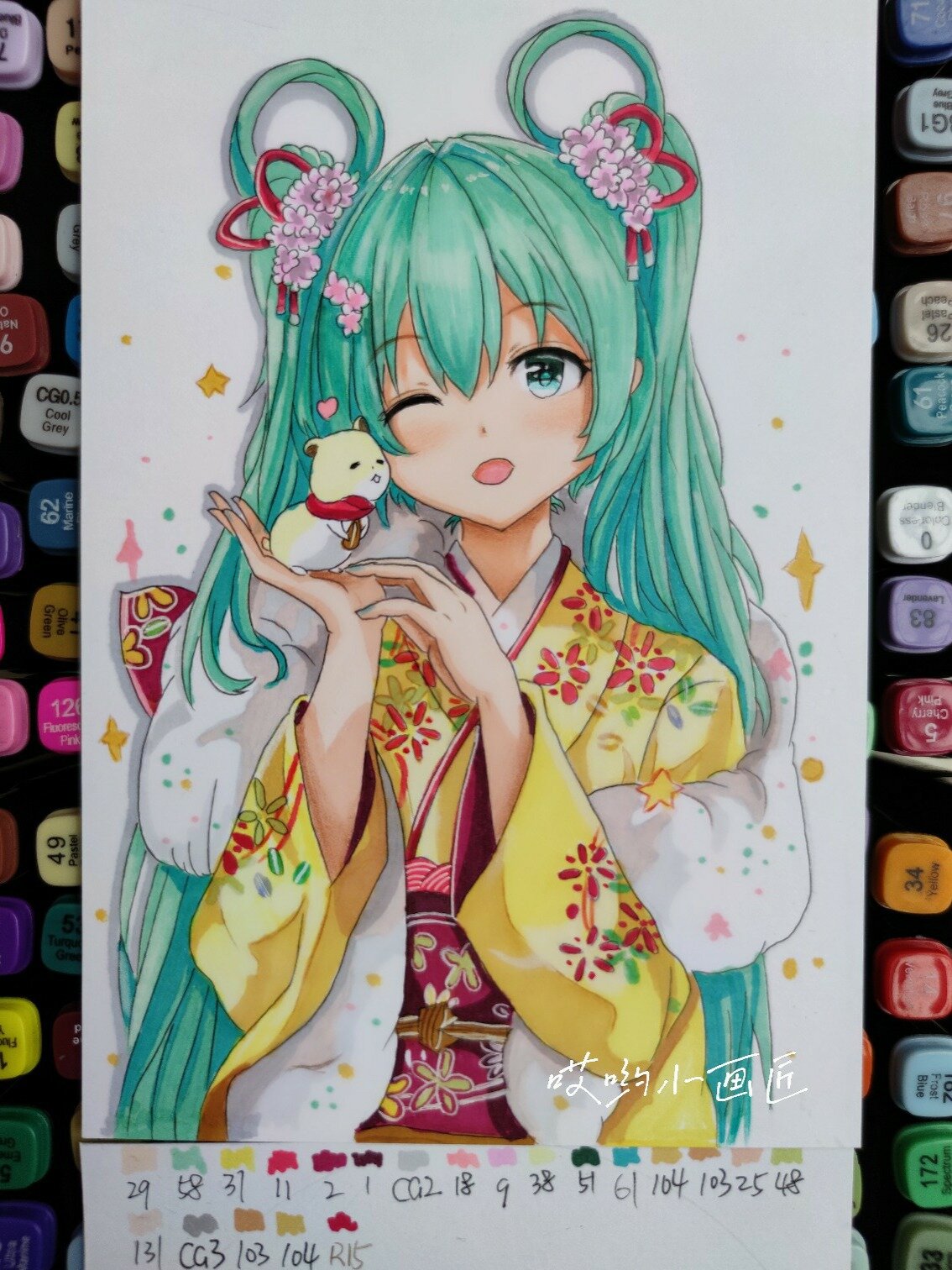 动漫人物绘画素材|过程