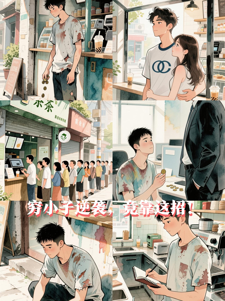 穷小子被嘲买不起奶茶，三年后他让整条街跪着求合作