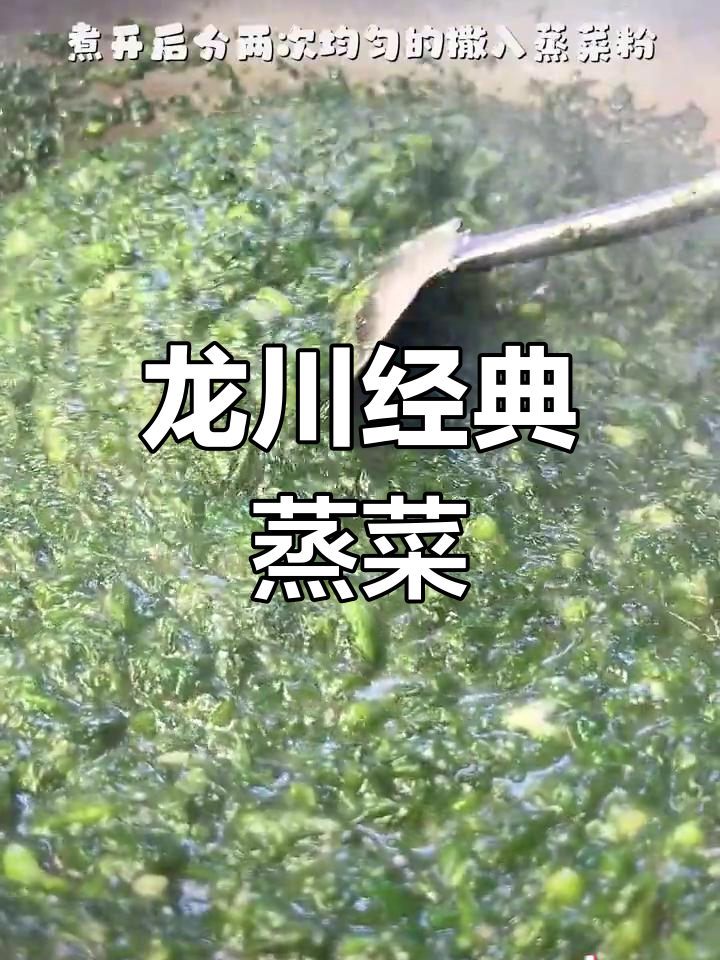 湖北龙川特色蒸菜,茼蒿配韭菜粉香气扑鼻
