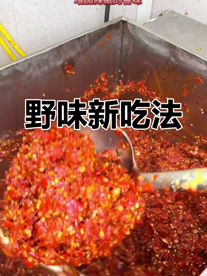 野生毛辣角搭配糍粑辣椒,炒菜更香!