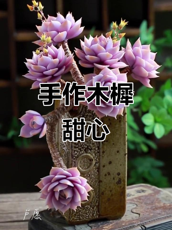 学员亲手制作木樨甜心,超萌多肉粘土教程