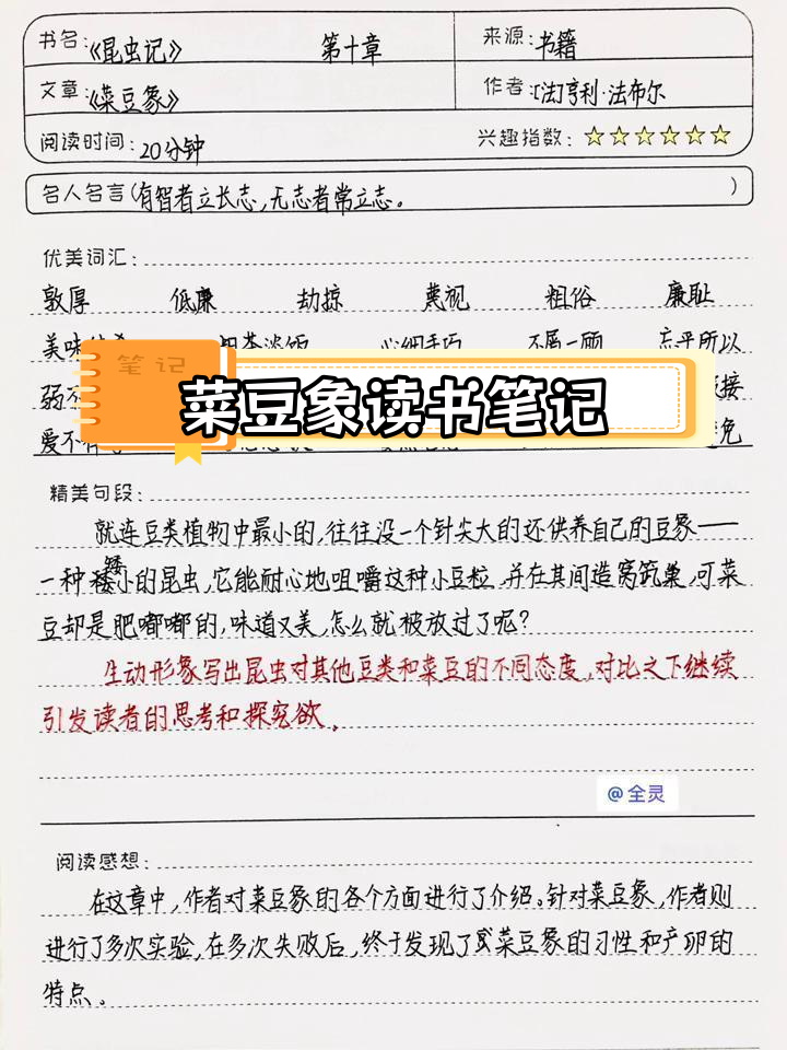 《昆虫记》第十章:菜豆象的秘密