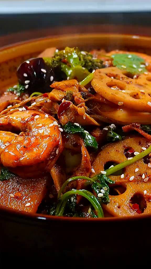 长城午餐「麻辣香锅」不用过油,简单又美味,在家也能做,美食get√ 厨艺教程