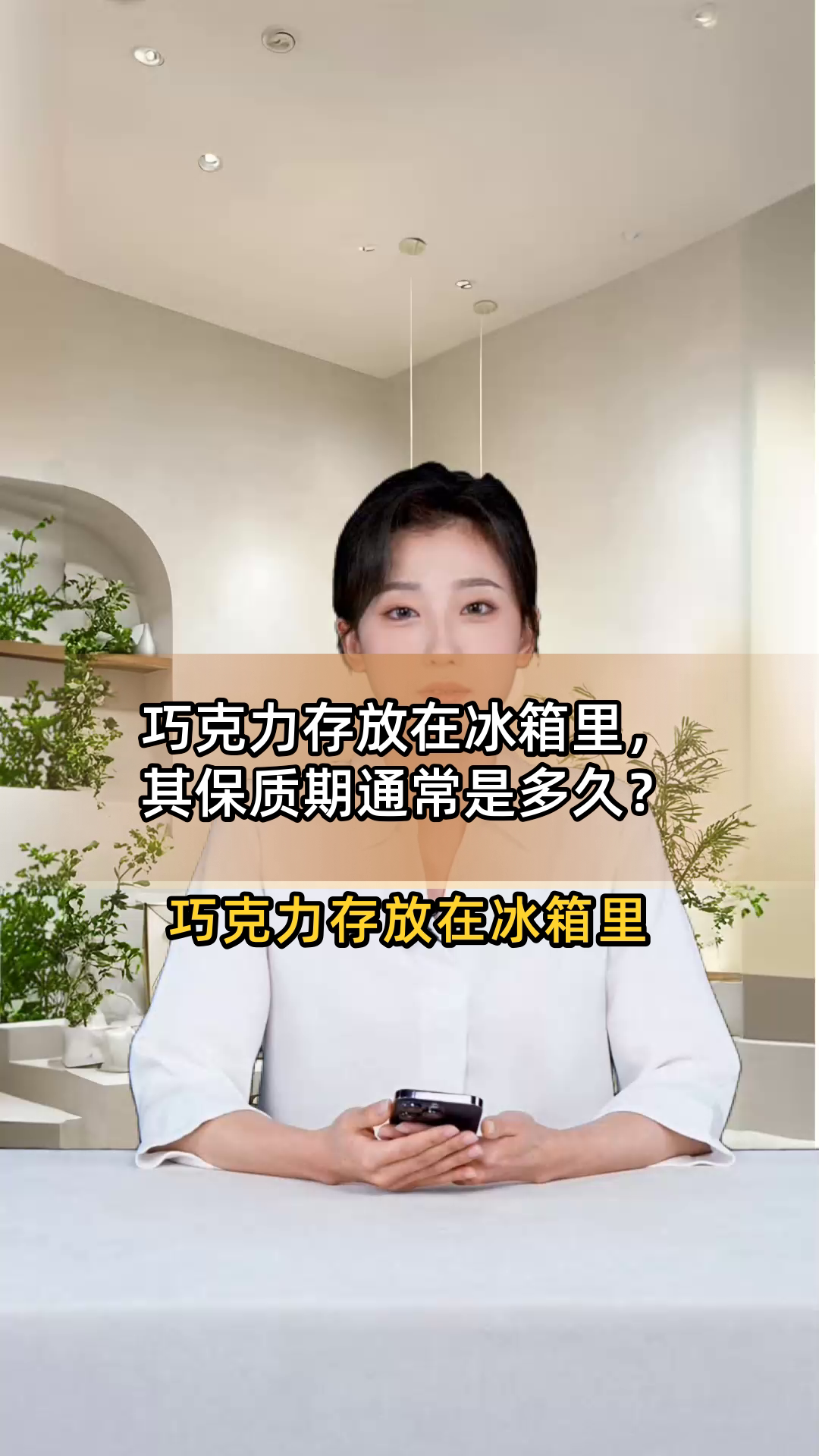 巧克力存放在冰箱里,其保质期通常是多久?