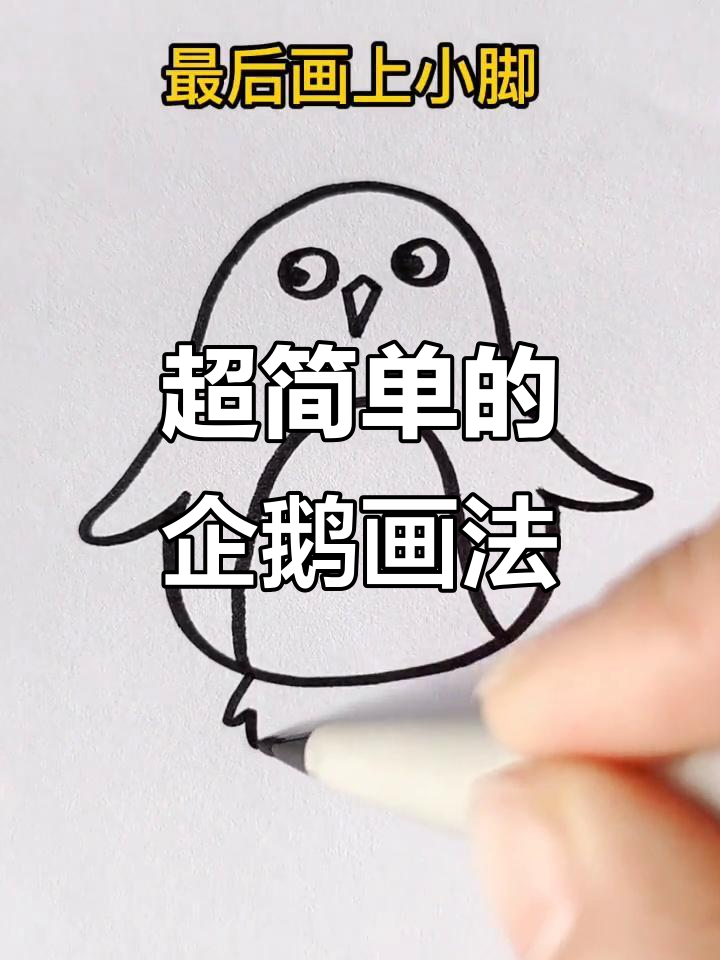 轻松画出可爱小企鹅,简单又好玩