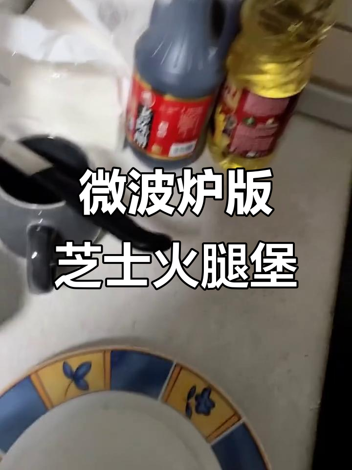 微波炉里的芝士火腿汉堡,轻松做出美味奇迹