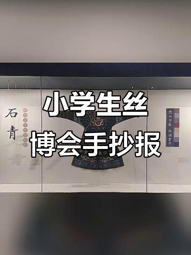 苏州丝绸博物馆打卡,小学生手抄报创意展示