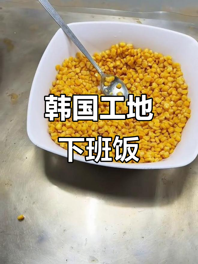 韩国工地食堂晚餐大揭秘,肘子肉、辣白菜和汤样样有