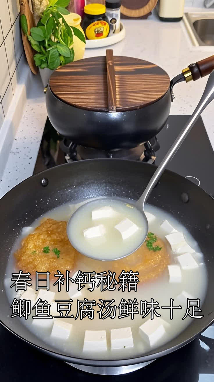春日补钙秘籍,鲫鱼豆腐汤鲜味十足