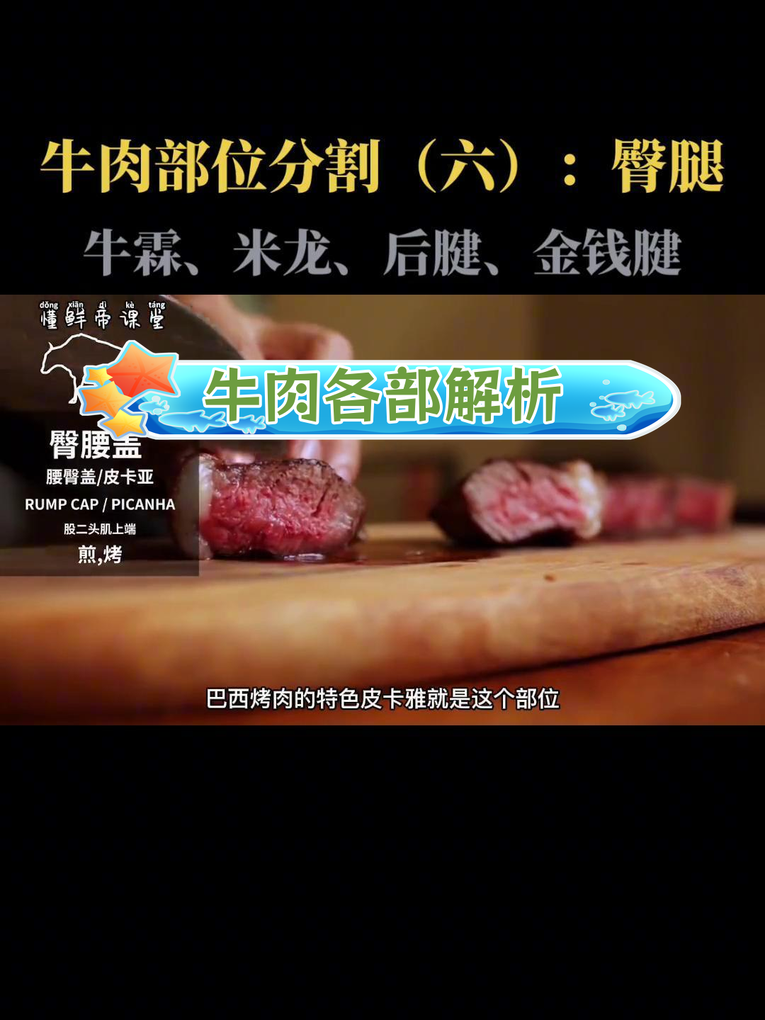 牛臀腿部位详解:从腰臀肉到后腱子