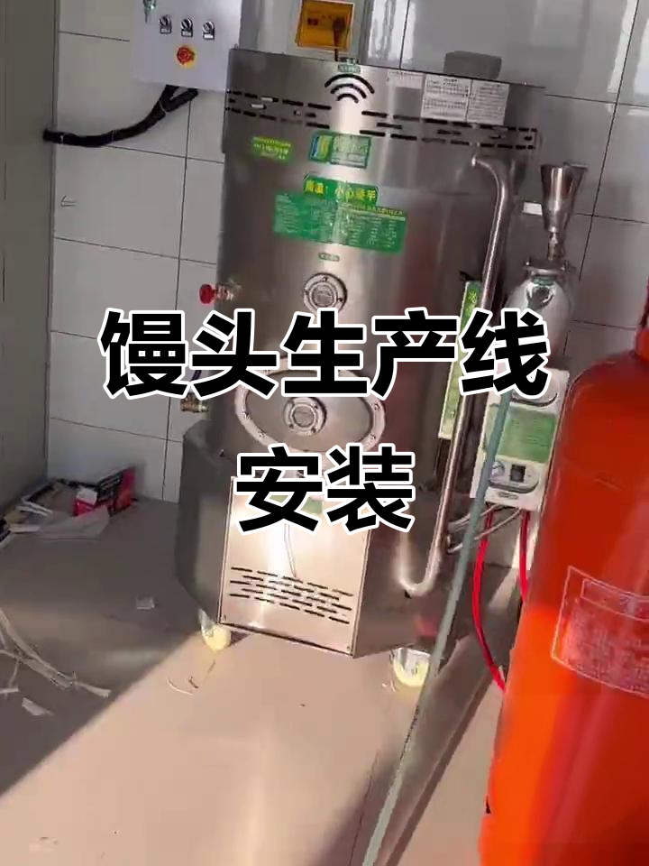 双门蒸房与立式蒸汽机安装,馒头生产线必备设备