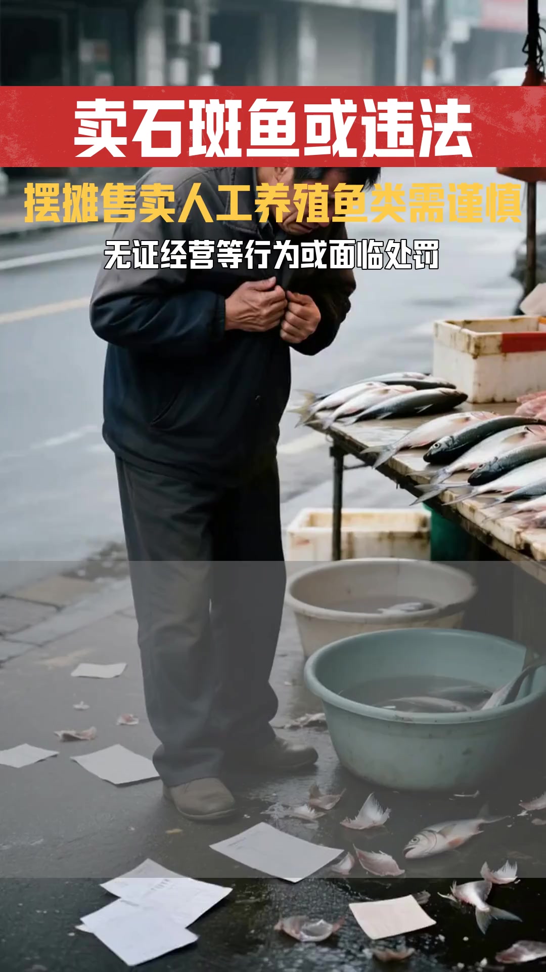 摆摊卖珍珠龙胆石斑鱼 未经许可售卖人工养殖鱼类是否违法