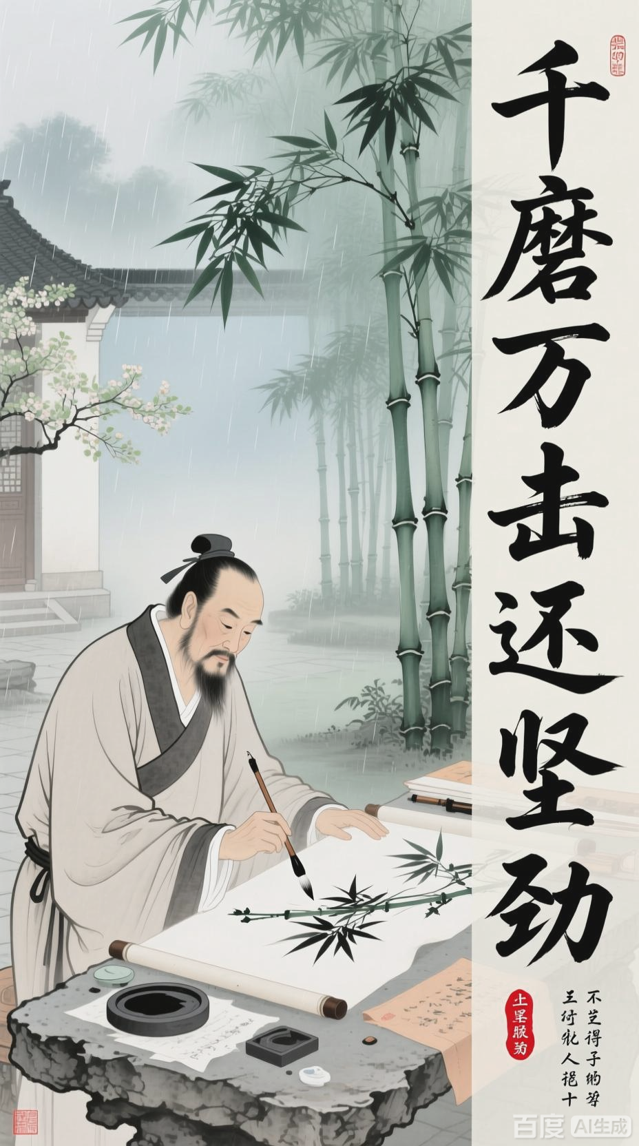 郑板桥画竹，以竹明志