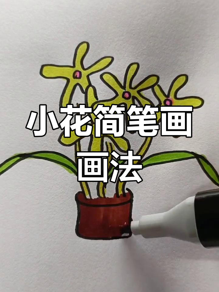 简单又可爱的小花简笔画,快来一起画!
