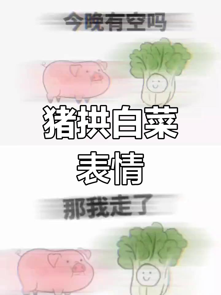 猪拱白菜表情包合集