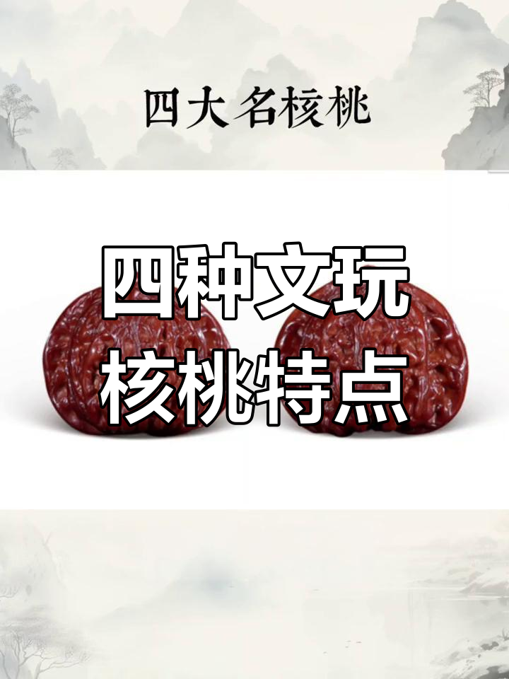 四大名核桃的特点与区别,狮子头、公子帽、官帽和鸡心解析