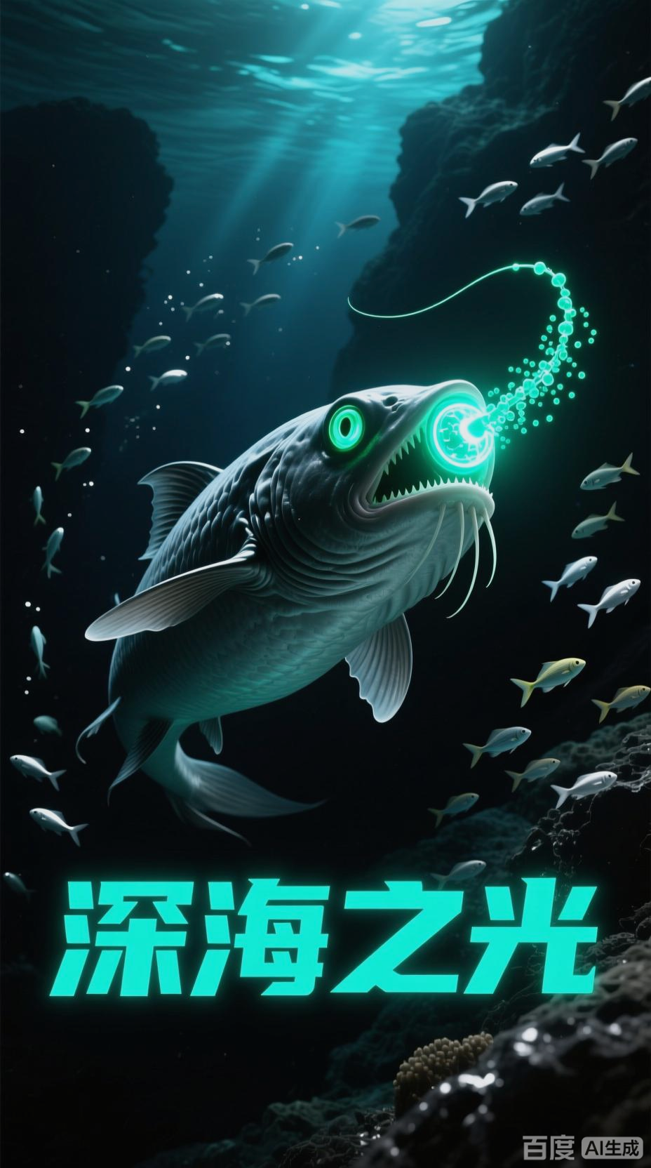 深海鮟鱇鱼的共生奇观