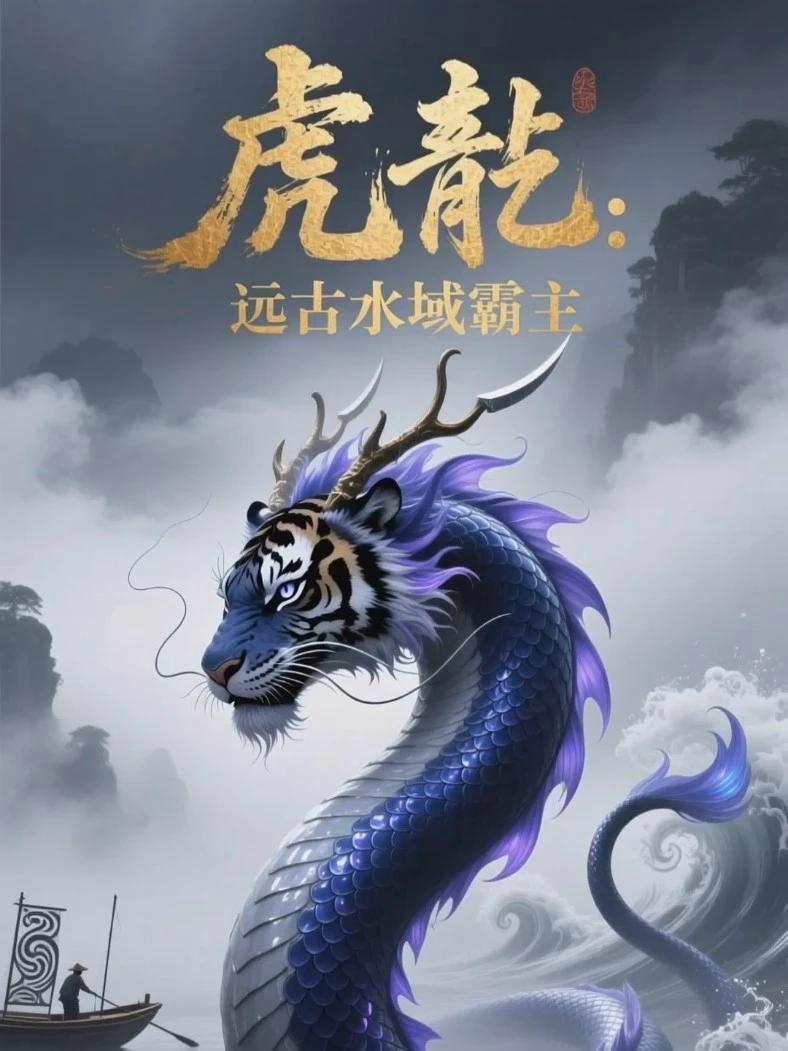 虎蛟（南山经）：鱼身蛇尾，其音如鸳鸯 山海经 异兽 神话故事 传说 虎蛟