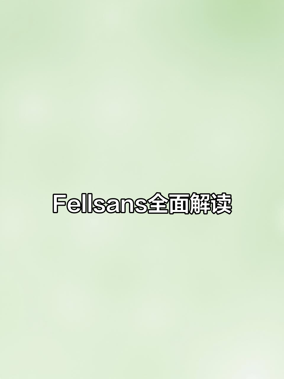 Fellsans完整版展示，细节全解析