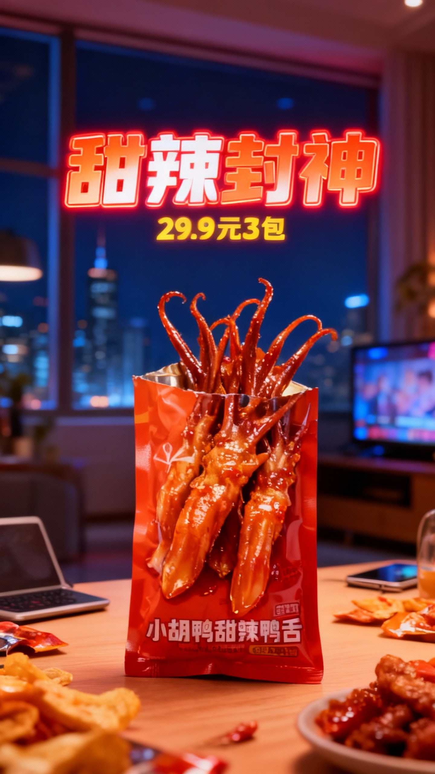 邻家小妹零食推荐，甜辣鸭舌新体验