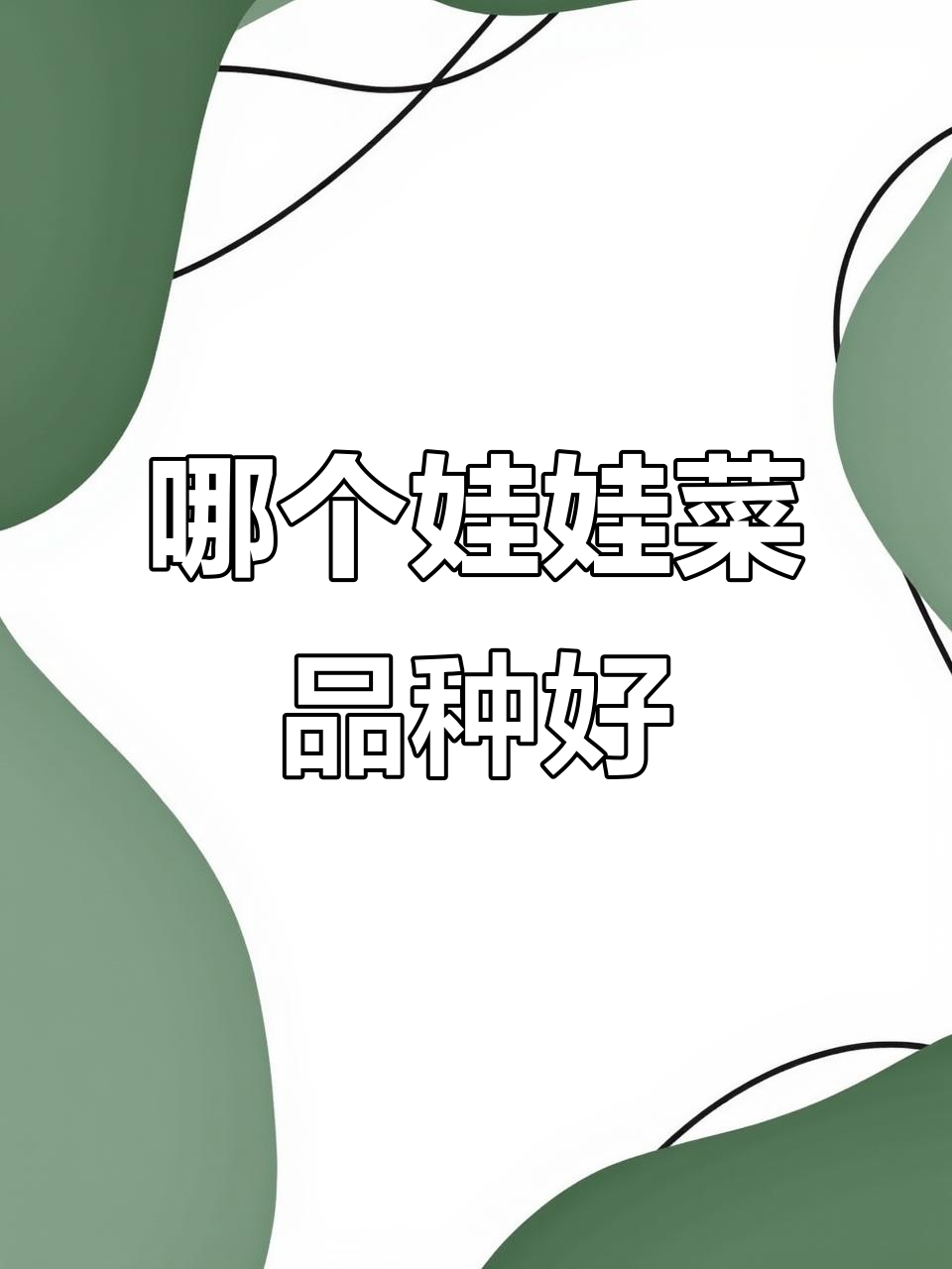 哪种娃娃菜种子最值得选？韩国进口VS高山娃娃菜