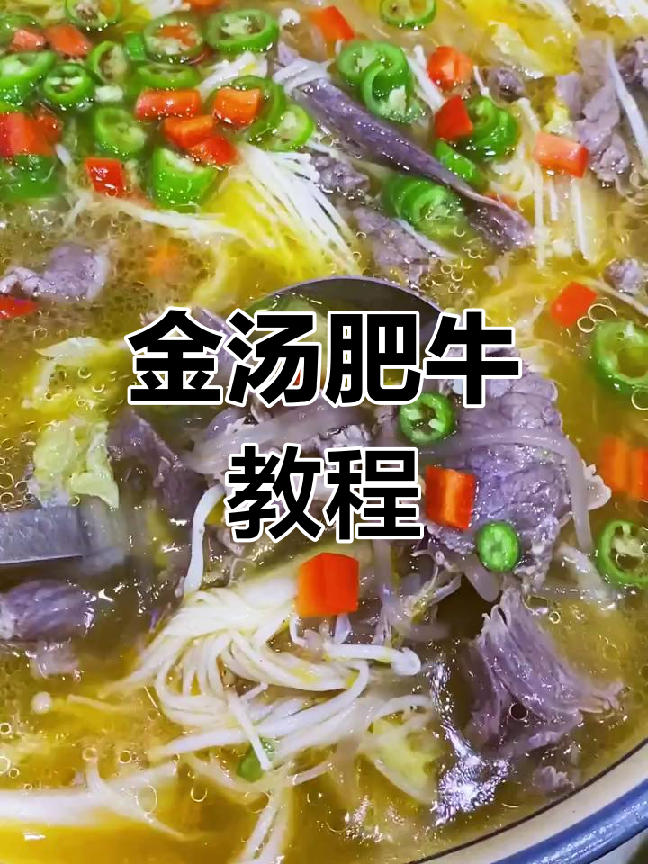 家庭版金汤肥牛,简单又美味,学会这道酸辣牛肉汤